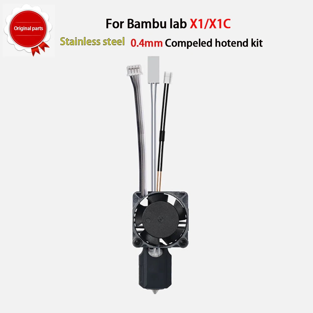Original Hotend For Bambu Lab X1 X1C P1P P1S Hard Steel Nozzles Bamboo Hotend Thermistor For bambu lab cooling fan P1s X1c Hoend