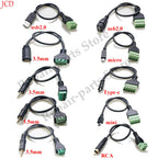 1PC USB 2.0 Female B Micro USB Mini USB Type-C Male to 5 Pin Female Bolt Screw Connector with Shield Terminal Plug Adapter Cable