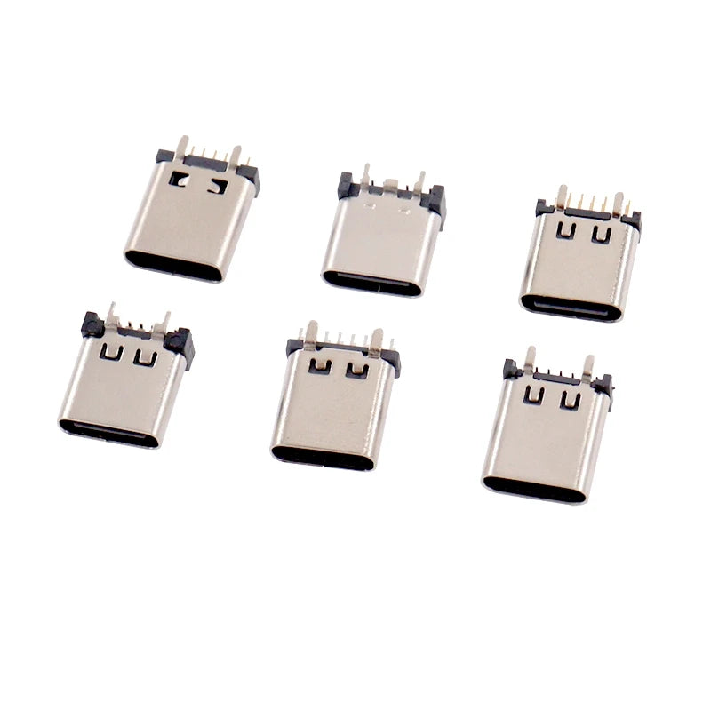 5pcs TYPE C 14 Pin Female Socket Connector SMT DIP Vertical 180° Charging Port Plug Socket Power USB TYPE-C14P H=9.3/10/10.5mm