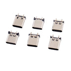 5pcs TYPE C 14 Pin Female Socket Connector SMT DIP Vertical 180° Charging Port Plug Socket Power USB TYPE-C14P H=9.3/10/10.5mm