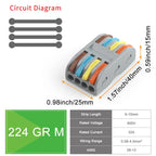 10/50Pcs Mini Fast Wiring Cable Connectors Lever 28-12 AWG Universal Lever Wire Nut Electrical Connectors Push-in Home Terminal