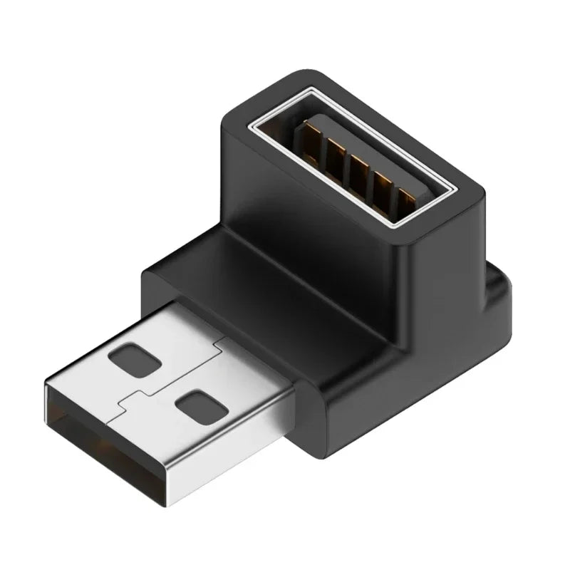 USB 3.0 Male to Female 90 Degree Right Angle Extension Adapter USB Upward Elbow Adapter 10Gbps for Laptop PC Connector Converte