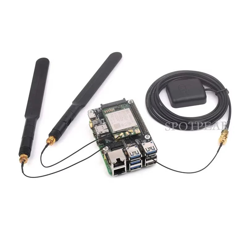 Raspberry Pi 5 PCIe to MiniPCIe 4G Gigabit Ethernet RJ45 USB HUB HAT With LTE Module SIM7600E SIM7600SA-H SIM7600G EC25-AUX EG25