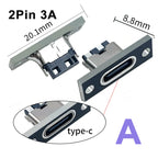 2/5/10pcs Type C USB 3.1 Socket With Screw fixing plate Type-C USB Jack 3.1 Type-C 2Pin 4Pin 5Pin 6Pin Female Connector Jack DIY