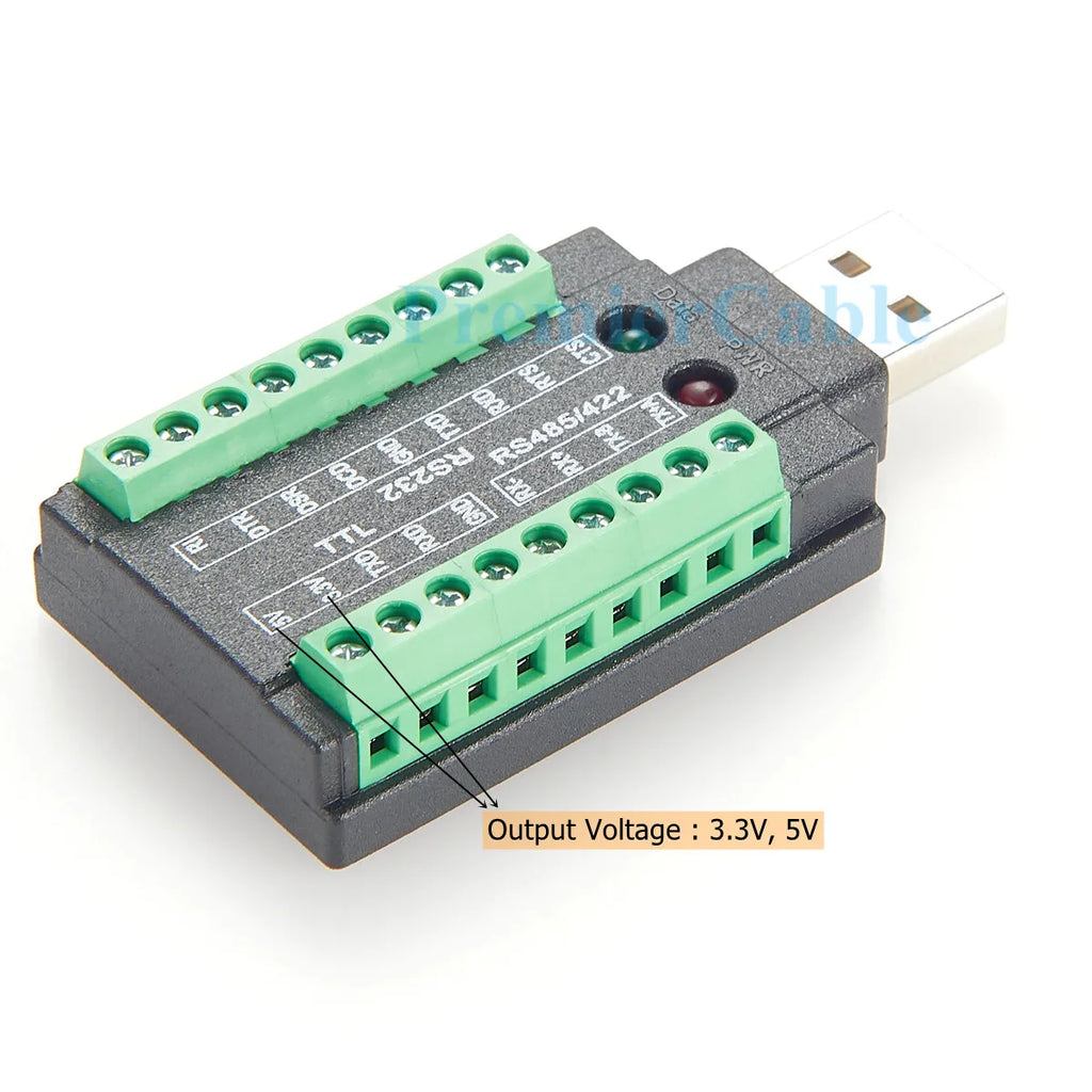 Industrial 4 in 1 USB to RS232 RS485 RS422 TTL Serial Converter with FTDI FT232RNL Chip USB 2.0 A to Terminal Block Adapter