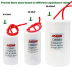 CBB60 450V AC Motor Run Capacitor Starter 3.5uF 5uF 6uF 8uF 10uF 12uF 15uF 16uF 18uF 20uF 25uF 30uF 40uF 80uF 100uF Capacitors
