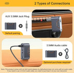 Wireless Bluetooth 5.4 Audio Receiver Transmitter 3.5mm AUX Jack Adapter TF Card Playback Hands Free for Car Radio TV Earphones