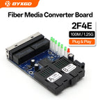 2F4E Gigabit Fiber Media Converter Board 2 SC 4 RJ45 10/100/1000Mbps BIDI 3km for CCTV FTTH **Industrial Automation & Control