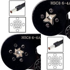 Boxed VE Tubular Crimp Terminals,Cable Electrical Connector,Insulated Wire Connectors,Tube Type Terminal Crimping Pliers HSC86-4