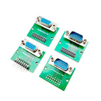 1/2/5pcs Vertical VGA D-sub DR15 Test Board with Screws, DIP 2.54mm Pitch Pin Header PCB Adapter Module, Male/Female Socket