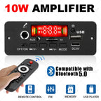 ARUIMEI 10W Digital Amplifier MP3 Decoder Board DC 5V Bluetooth 5.0 FM Support Microphone Car MP3 Player with Remote Controller