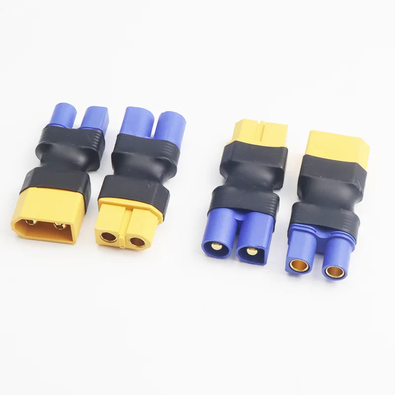 5Pcs Adapter XT60 To XT30 XT90 EC5 TRX T Female To Male Plug Deans Connectors Plug RC Helicopter Quadcopter Lipo Battery Control