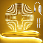 IP68 Waterproof Flexible Neon Rope Light USB COB LED Strip 5V ON OFF Switch 320 LEDs/m Natural Warm White 0.5m 1m 2m 3m 4mm 5m
