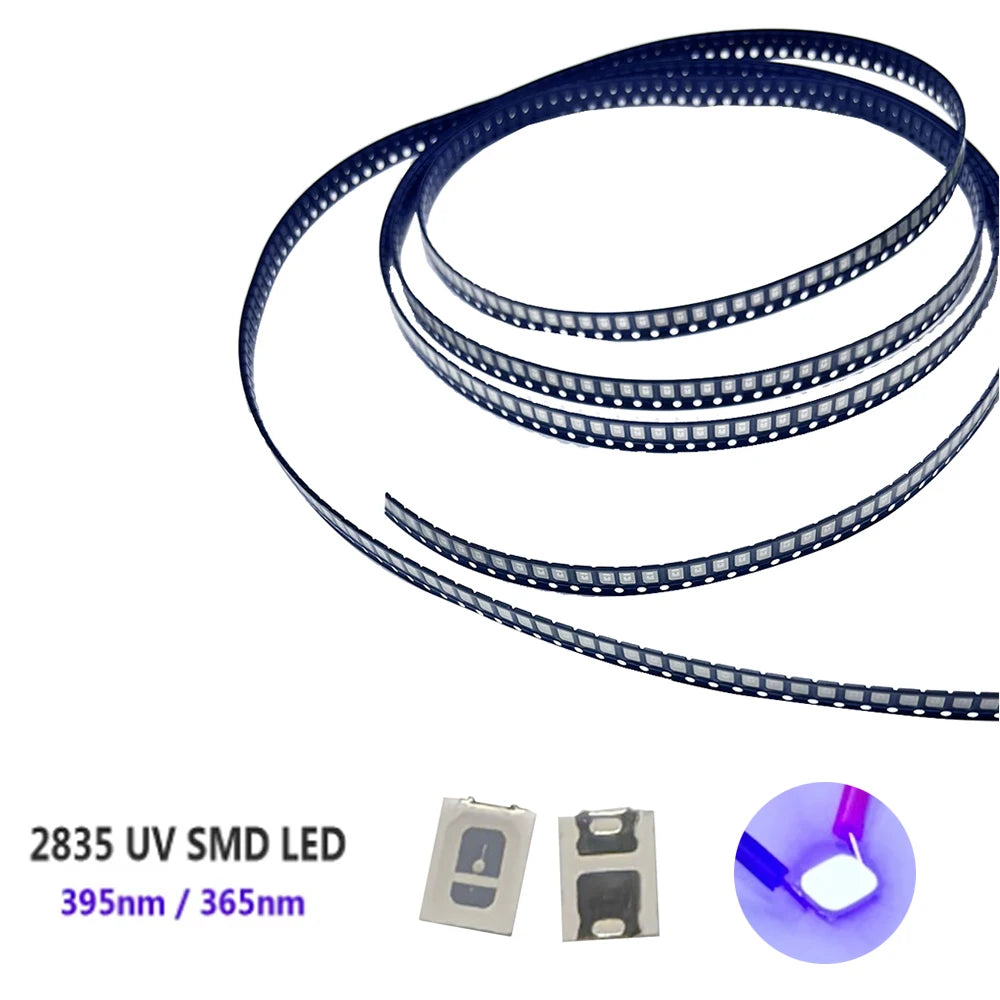 2835 3528 SMD UV Purple Light chip lamps ltraviolet 0.5W 0.2W 395nm 365nm LED Light Emitting Diode LED Bulb