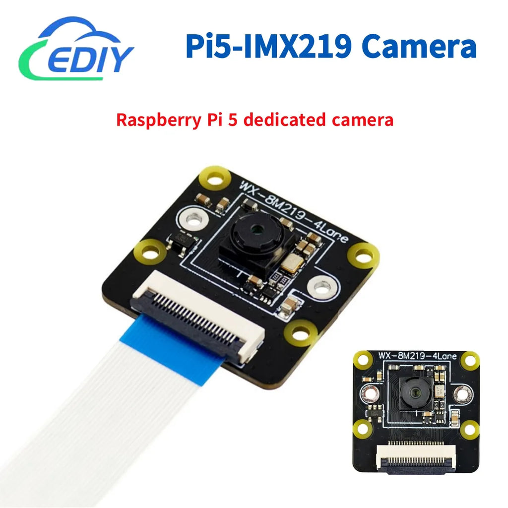 IMX219 Module Raspberry Pi 5 Camera 8 Million Pixels 120-Degree Wide Angle Without Distortion