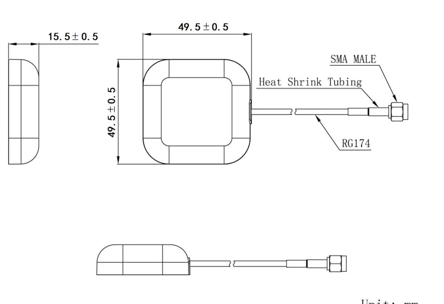 GNSS Antenna GPS BD GLONASS L1 G1 B1 Band NEO-M8N 42dbi Gain External Antenna SMA TNC BNC MMCX MCX FAKRA Connector