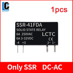 LCTC Solid State Relay Slim Relay SSR Non-contact DC To AC DC To DC SSR-41FDA SSR-41FDD DIN Rail Relay 6A