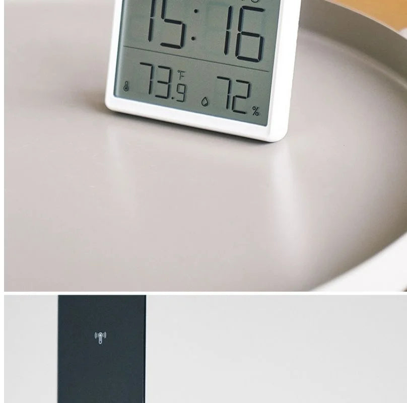 Youpin Electronic Thermometer Hygrometer Weather Station High Precision with Table Clock Function Mini Thermometer Sensor Gauge