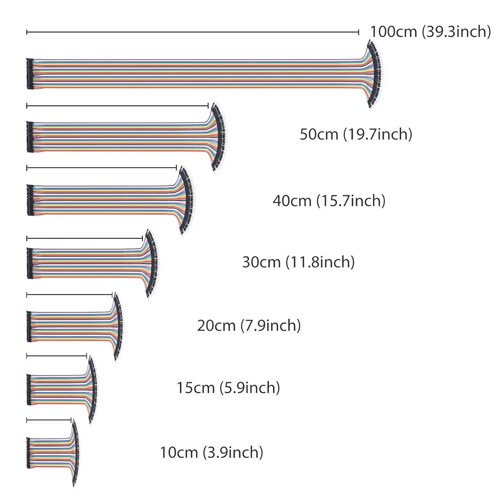 Dupont Line 40pin Male to Female, 40pin Male to Male, 40pin Female to Female Jumper Wire Dupont Cable for Arduino DIY Kit