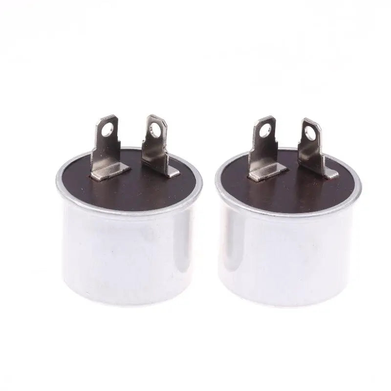 2-Pin 12V 40A Flasher Relay Universal Electronic Blinker for Cars Motorcycles Vans - Fixes Fast/No Flash Issues (2/5Pcs)