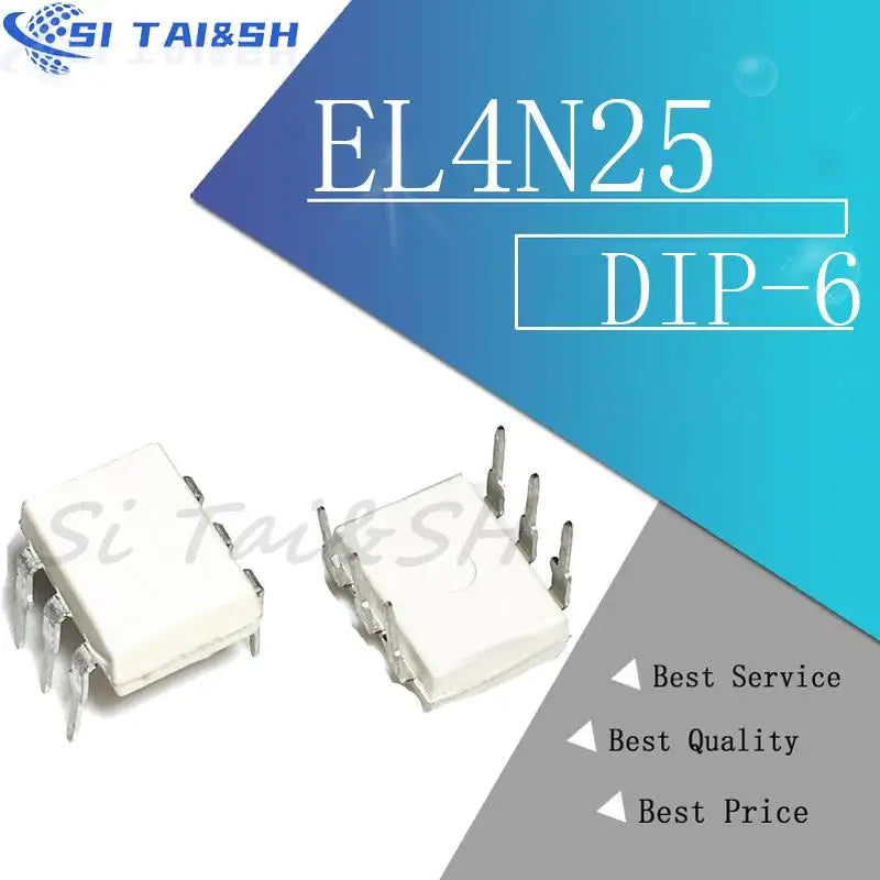 10PCS 4N38 4N37 4N36 4N35 4N33 4N32 4N27 4N28 4N25 4N26 DIP-6 IC Optocoupler EL4N25 EL4N35