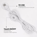 5V LED Strip Light USB Dimmer/Switch White Warm Blue Waterproof Adhesive Tape 2835 60LEDs Cabinet Room Night Lighting 1M 3M 5M