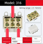 5/10PCS T-type High power branch terminal wire terminal Quick Junction Box Terminal Block Electric Cable CONNECTORS  copper