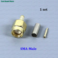 1/5/10Pcs SMA Male Plug SMA Female RP SMA Male Female RF Connector Crimp For RG174 RG316 LMR100 Cable Connector