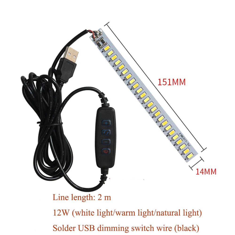 DC5V Dimmable LED Chip 5W-30W Surface Light Source SMD 5730 LED Light Beads DIY Tricolor Adjustable LED Bulb White Warm White
