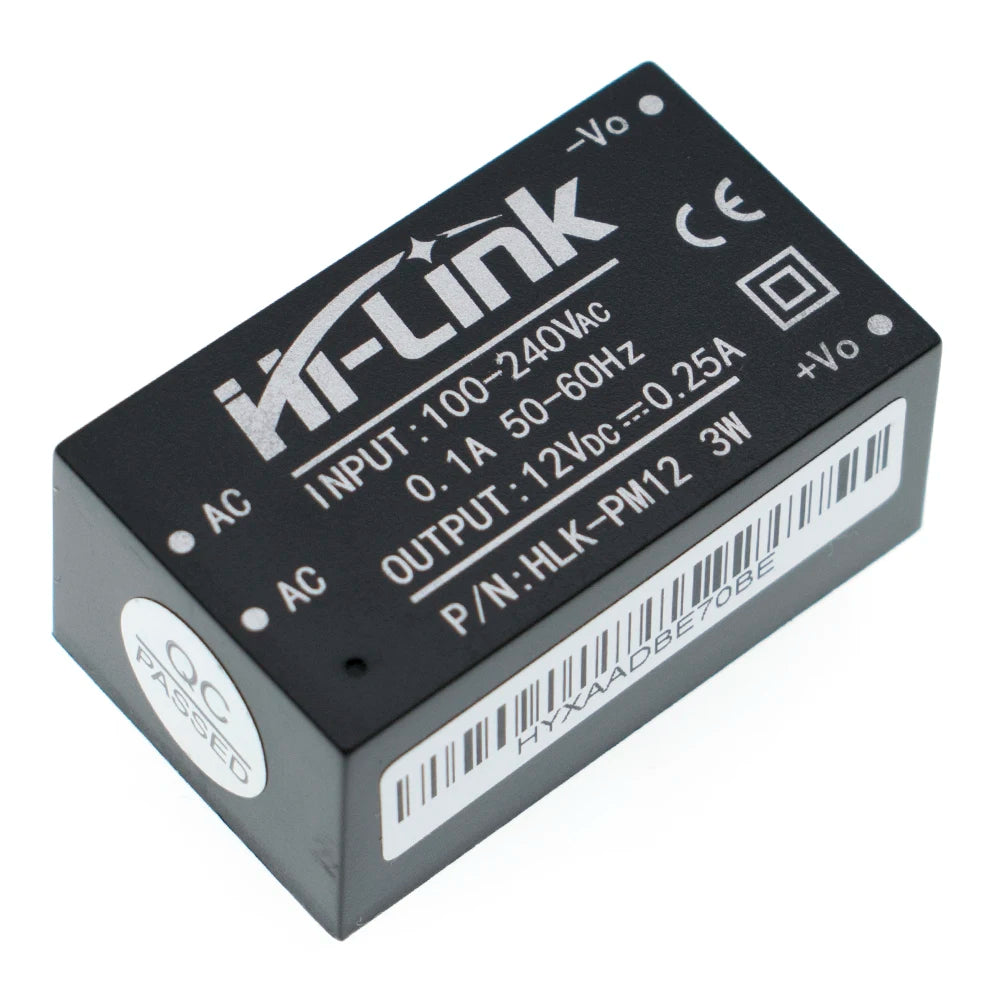 10pcs HLK-PM01 HLK-PM03 HLK-PM12 AC-DC 220V to 5V/3.3V/12V Mini Power Supply Module Intelligent Household Switch HLK-5M05