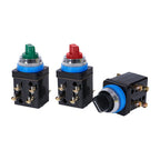 ABILKEEN LA18-22 2NO2NC Metal Push Button Switch 25MM Mount Size Momentary/Latching Rotary/Mushroo Head Power Control Switch
