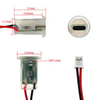 1-10PCS 2Pin LED light USB-C Connector Type-C Waterproof with PH 2.0 nut locking Panel mounting TPC Fast Charging jack port