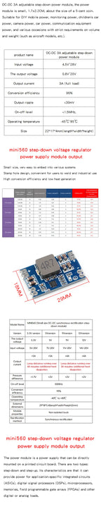 3A 5A DC-DC Buck Step-down Power Supply Module 3.3V 5v 9V 12V Fixed Output High-Current mini560 MP1584EN Adjustable Power