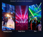 8PCS 60LED Par Light RGB Stage Light DMX512 Sound-Activated DJ Disco Light Wedding Festival Bar Atmosphere Light Audience Light