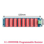 0.1-9999999R Programmable Resistor Resistance Board PCB Module Eight-segment 1% Accuracy 0.1-9999999MΩ 0.1Ω -9999999Ω ohm