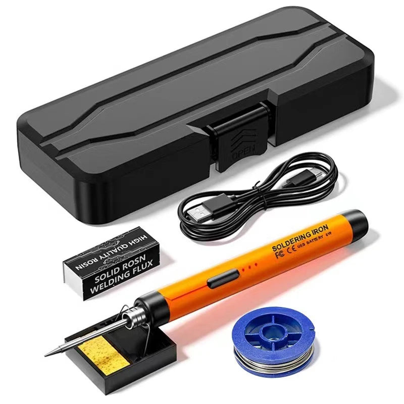 USB Soldering Iron Set Mini Small Soldering Iron Tool With 800mAh Lithium Battery Rechargeable Soldering Iron Set
