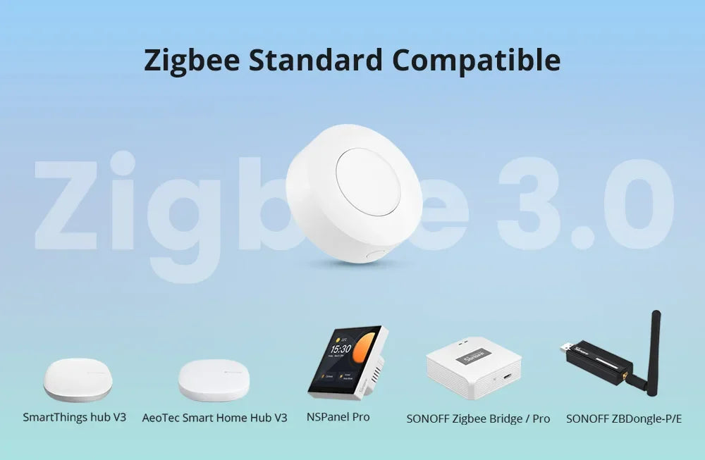 SONOFF SNZB-01P Zigbee Wireless Switch Button Smart Scene Switch Smart Home Voice Control For EWeLink APP Alexa Home Assistant