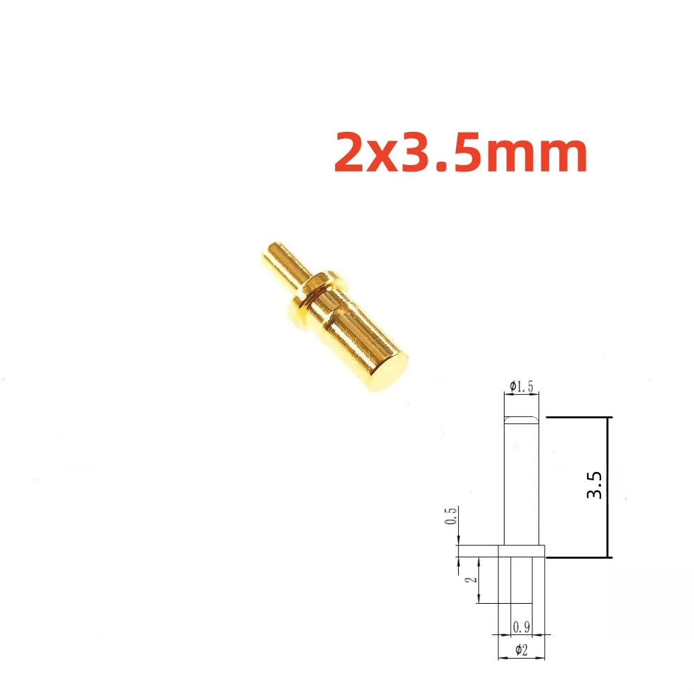 50 PCS Pogo Pin Female Contact Pad Through Holes PCB Male Header Flange Target Connector to Mate Spring Load PogoPin