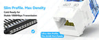 Denswire CAT6/CAT6A UTP RJ45 Keystone Jack Unshielded Ethernet Network Module Keystone Coupler 50μ Gold Contacts Dustproof Cover