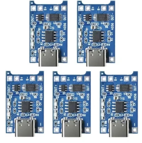 10pcs 5V 1A 18650 Lithium Battery Charging Board PLR TP4056 Lithium Charging Mini/Micro USB Type C Charge Module With Protect