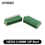 5Set/lot 15EDG 2.54mm PCB Seal Screw Terminal Block 2 ~ 12 Pin KF15EDG 2.54 Male Plug + Female Socket Pin Header Wire Connector