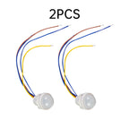 2PCS Automatic Sensor Light Switch LED Human Body Sensor Infrared Sensor Detection Infrared PIR Probe LED Body Sensor Switch
