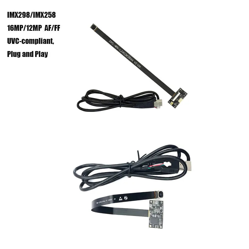 IMX298/IMX258 16MP/12MP HD USB Camera Module AF/FF 30FPS 78.4°/75° MJPEG YUY2 UVC-compliant, Plug And Play For Industrial