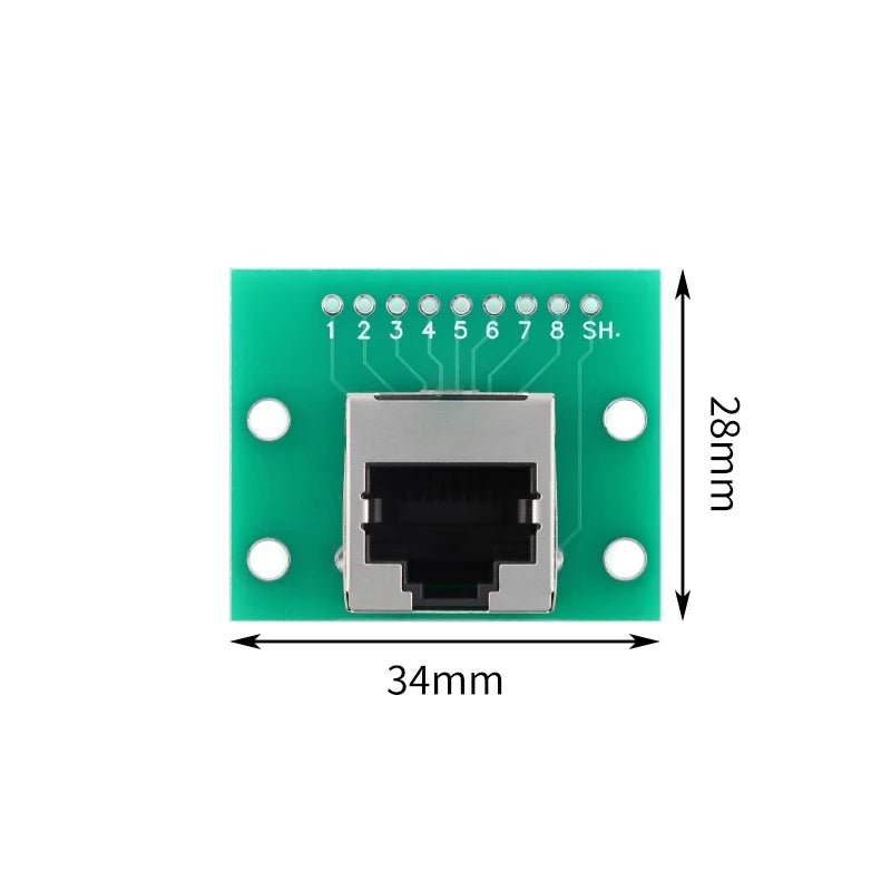10Pcs/1Pcs RJ45 Adapter Board To XH2.54 Modular Ethernet Connector Adapter Network Interface + Breakout Board + Pin Header