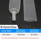1~10m 4:1 Transparent Heat Shrink Tubing With Glue 4~ 52mm Double Wall Adhensive Polyolefin Sleeve Lined Wire Cable Protector