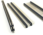 5pcs 2.54mm 2*40P Dual Row Double Plastic L20mm 25mm 30/40/45mm Breakable Gold Rohs PCB Board Spacer Male Pin Header Connector