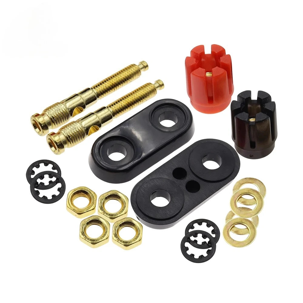 1/2PCS Banana Plugs Couple Terminals Red Black Connector Amplifier Terminal Binding Post Banana Speaker Plug Jack M20