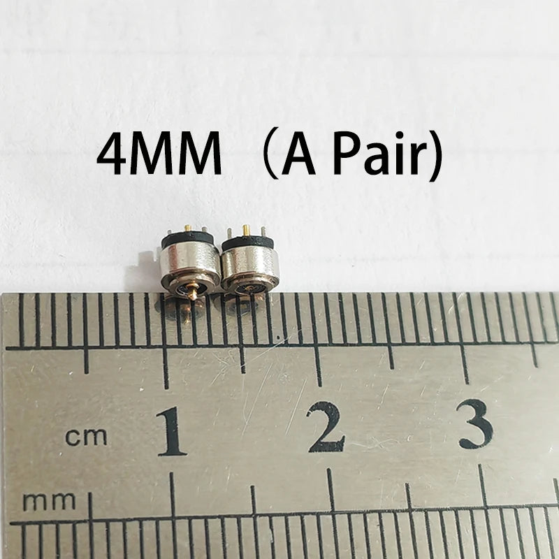 4/5/6/7/8/10mm Circular Magnetic 2Pin Male And Female Pogo Pin Connector 12V 2A Gold-plated For DIY Charging Of Smart Watches