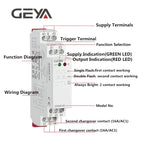 GEYA Din Rail Latching Relay 220V Impulse Relay DC12V 24V 16A Electronic Relay 220V with CE CB