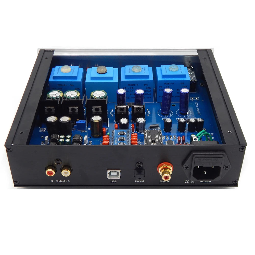 TDA1541 I2S IIS DOP Coaxial Fiber SPDIF Digital Audio DAC Decoder Board For HiFi home amplifier system Support 16Bit 48Khz